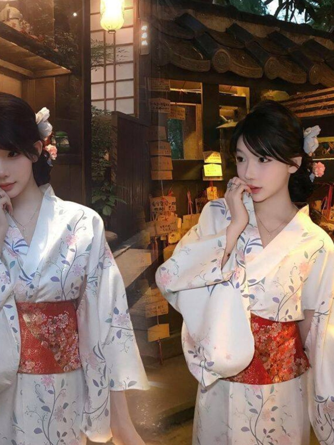 Photography Of The Year - 伝統的な日本の着物風バスローブ改良デザイン写真撮影用コスチューム女性用18〜25歳ポリエステル素材