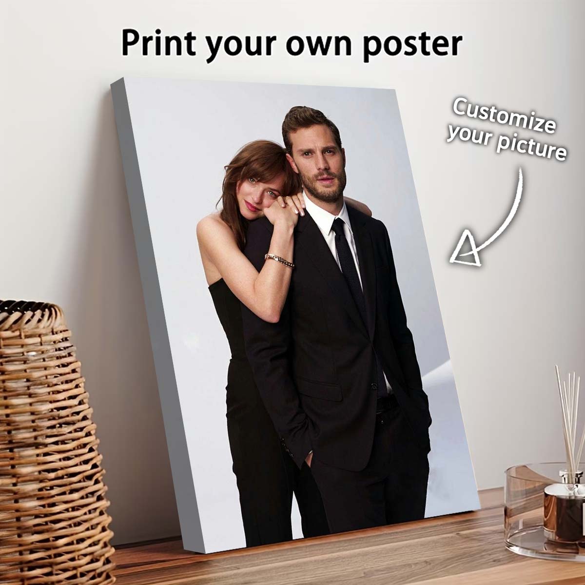 Photography Poster - カスタムプリントキャンバス絵画、あなたの写真から作る、結婚式、誕生日、ポスター、ウォールアート、装飾、ペット、家族、風景画、デコレーション
