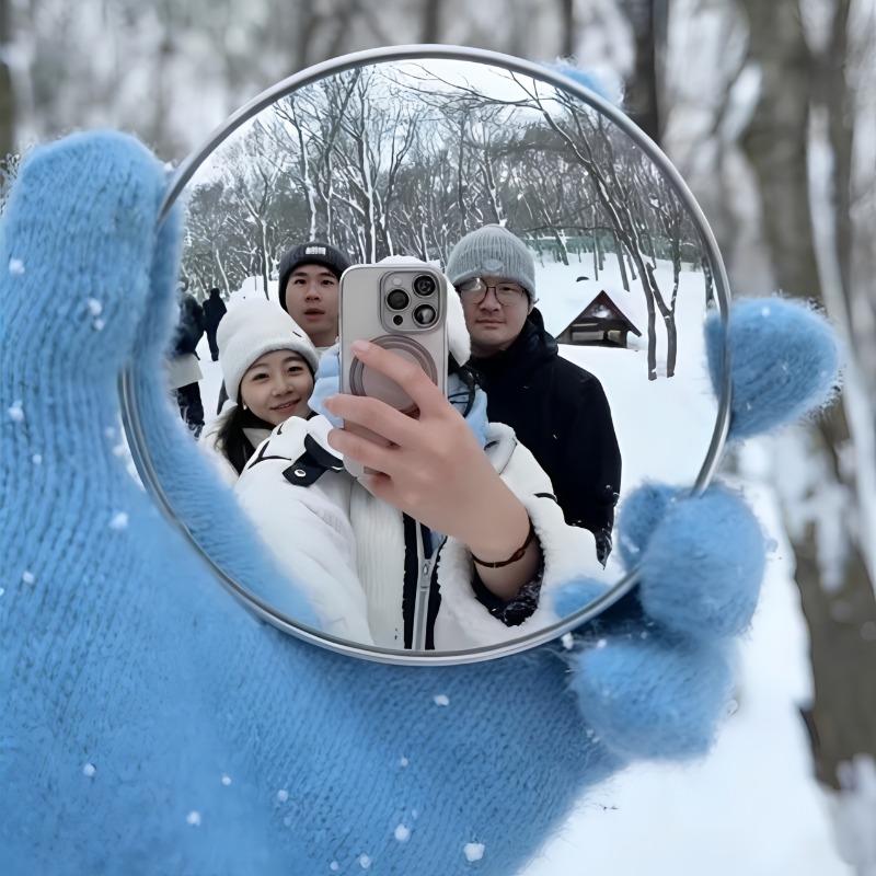 Photography Solo - 9.5/7.5 センチメートルハンドヘルド自撮りミラーポータブルソロ旅行反射凸面鏡写真撮影小道具 Vlog 旅行アクセサリー