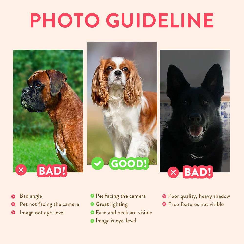 パーソナライズされたペットの肖像画写真名入りカスタム犬猫絵画 - Photography Poster のレビューと価格