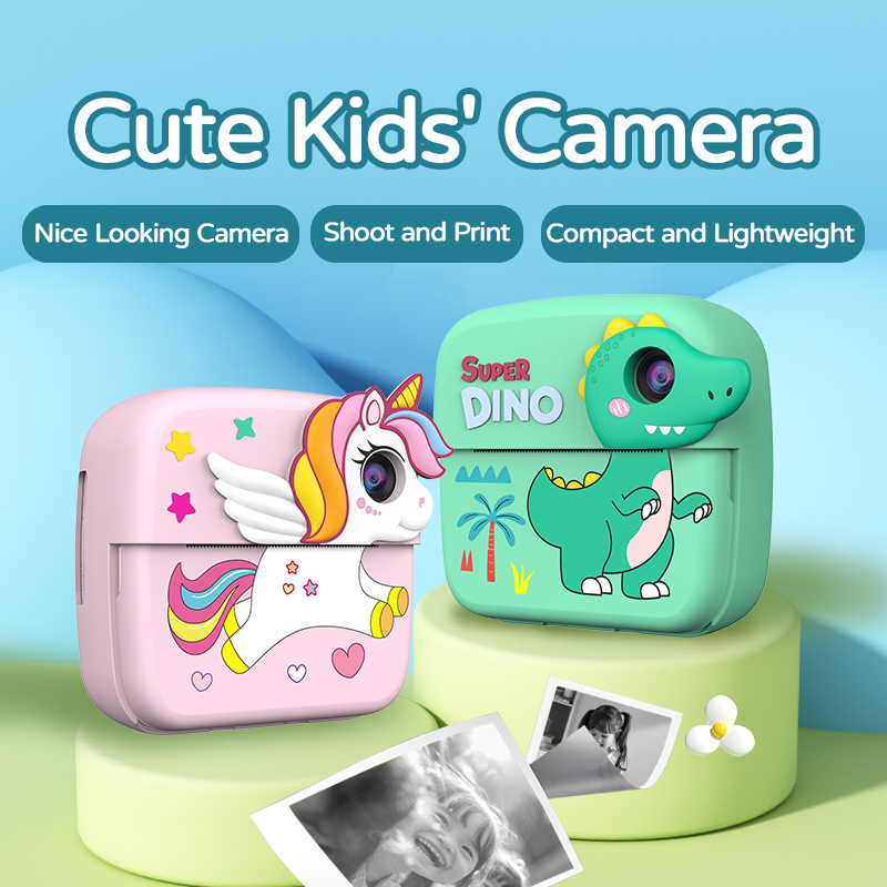 子供用写真カメラプリンター、ゲーム付き、キュートなピンクのミ - Photography Close Up のレビューと価格