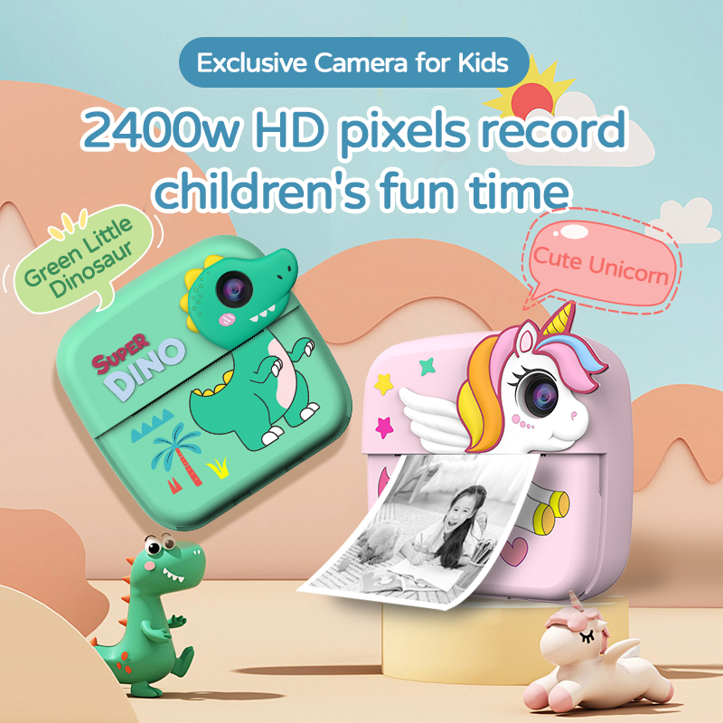 子供用写真カメラプリンター、ゲーム付き、キュートなピンクのミ - Photography Close Up のレビューと価格