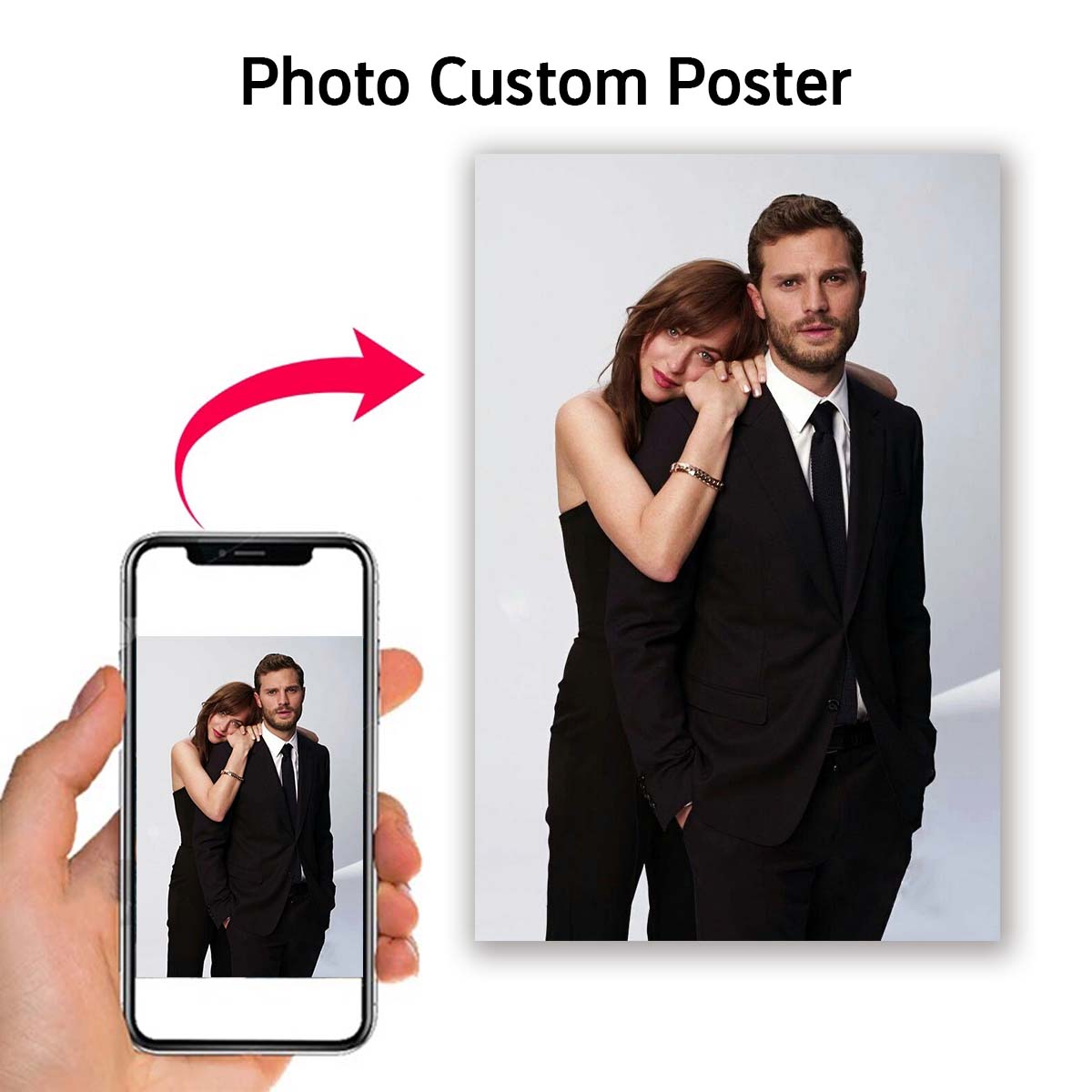 カスタムプリントキャンバス絵画、あなたの写真から作る、結婚式 - Photography Poster のレビューと価格