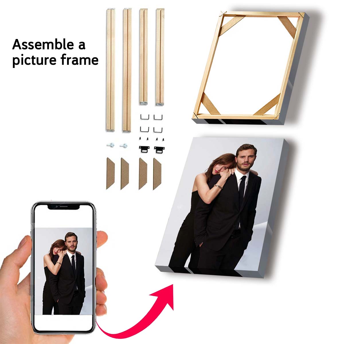 カスタムプリントキャンバス絵画、あなたの写真から作る、結婚式 - Photography Poster のレビューと価格