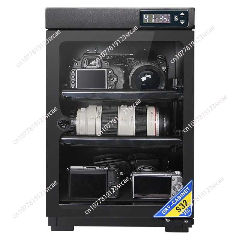 カメラ機材用電子乾燥キャビネット - レンズと機材用の湿度計 - Camera Dry Cabinet のレビューと価格