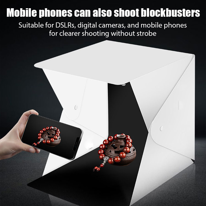 20cmポータブルフォトボックス写真撮影用折りたたみ式LED - Photography Treatment のレビューと価格